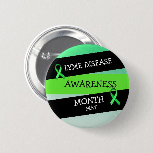Lyme Disease Awareness Month Ribbon Button (Voorkant /achterkant)