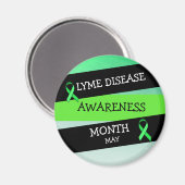 Lyme Disease Awareness Month Ribbon Magnet (Voorkant / Achterkant)