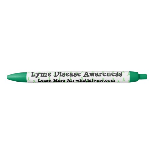 Lyme Disease Awareness Pens Zwarte Inkt Pen (Voorkant)