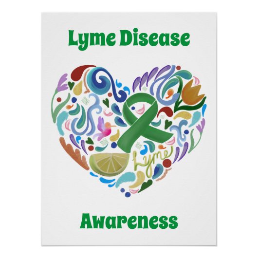 Lyme Disease Awareness Poster Sign (Voorkant)