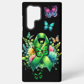Lyme Disease Awareness Ribbon and Butterflies Samsung Galaxy Hoesje (Achterkant)