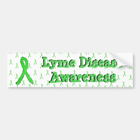 Lyme Disease Awareness Ribbon Bumpersticker (Voorkant)
