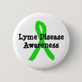 Lyme Disease Awareness Ribbon Button (Voorkant)