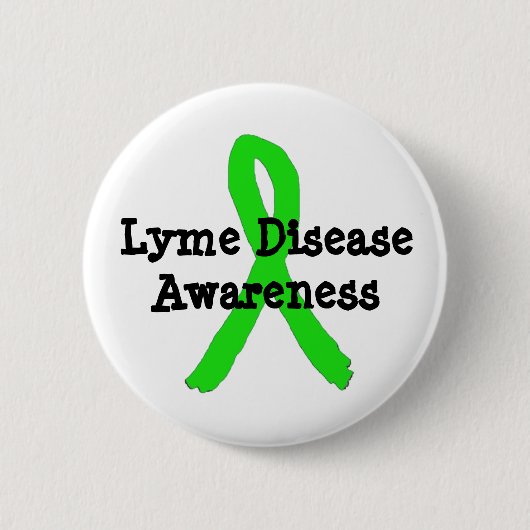 Lyme Disease Awareness Ribbon Button (Voorkant)