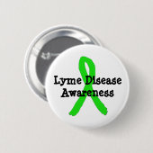 Lyme Disease Awareness Ribbon Button (Voorkant /achterkant)