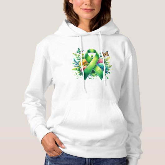 Lyme Disease Awareness Ribbon Hoodie (Voorkant)