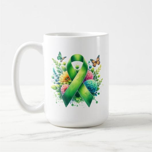 Lyme Disease Awareness Ribbon Koffiemok (Links)