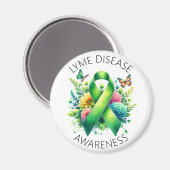 Lyme Disease Awareness Ribbon Magneet (Voorkant / Achterkant)
