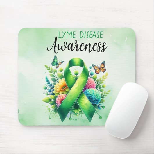 Lyme Disease Awareness Ribbon Muismat (Met muis)