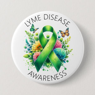 Lyme Disease Awareness Ribbon Ronde Button 7,6 Cm