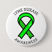 Lyme Disease Awareness Ribbon Ronde Button 7,6 Cm (Voorkant)