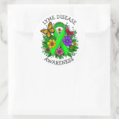 Lyme Disease Awareness Ribbon Ronde Sticker (Tas)