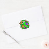 Lyme Disease Awareness Ribbon Ronde Sticker (Envelop)