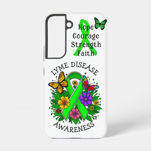 Lyme Disease Awareness Ribbon Samsung Galaxy Hoesje (Achterkant)