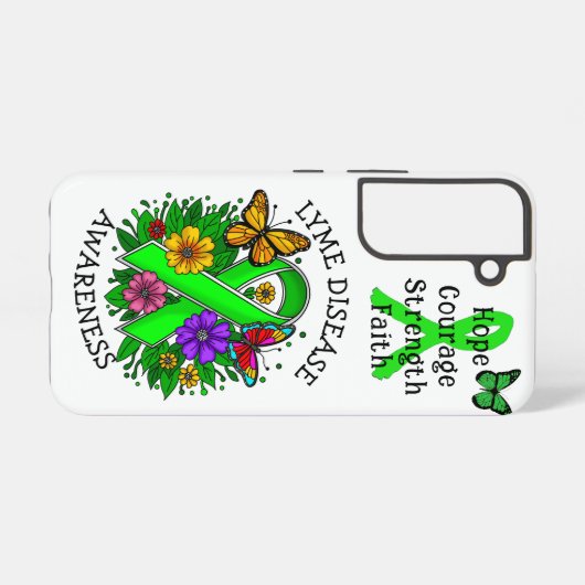 Lyme Disease Awareness Ribbon Samsung Galaxy Hoesje (Achterkant horizontaal)