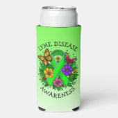 Lyme Disease Awareness Ribbon Seltzer Blikjeskoeler (Seltzer Achterkant)