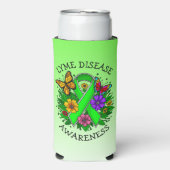 Lyme Disease Awareness Ribbon Seltzer Blikjeskoeler (Seltzer Voorkant)