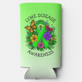 Lyme Disease Awareness Ribbon Seltzer Blikjeskoeler (Achterkant)