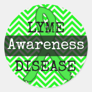 Lyme Disease Awareness Ribbon Stickers
