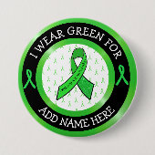 Lyme Disease Awareness Ribbon Support Button (Voorkant)