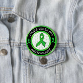 Lyme Disease Awareness Ribbon Support Button (In situ)