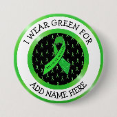 Lyme Disease Awareness Ribbon Support Button (Voorkant)
