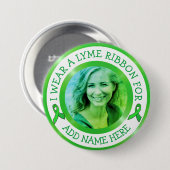 Lyme Disease Awareness Ribbon Support Button (Voorkant /achterkant)