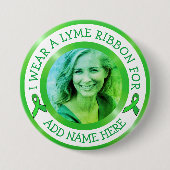 Lyme Disease Awareness Ribbon Support Button (Voorkant)