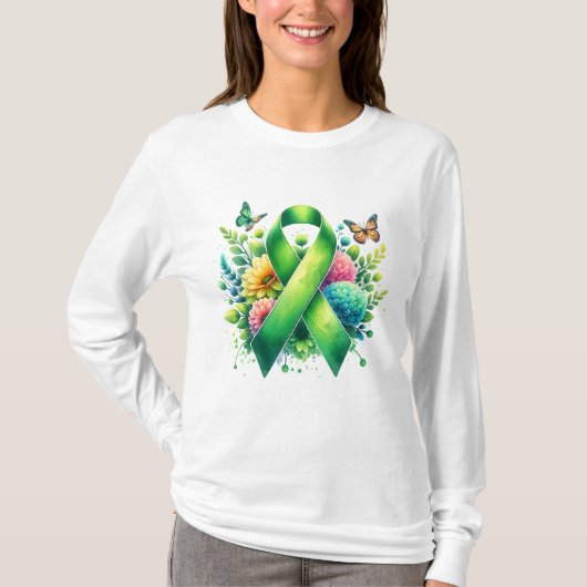 Lyme Disease Awareness Ribbon T-shirt (Voorkant)