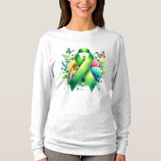 Lyme Disease Awareness Ribbon T-shirt (Voorkant)