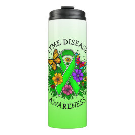 Lyme Disease Awareness Ribbon Thermosbeker