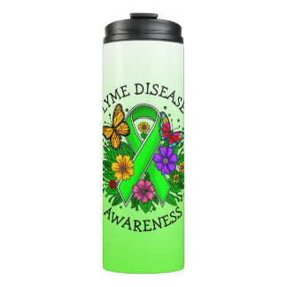 Lyme Disease Awareness Ribbon Thermosbeker