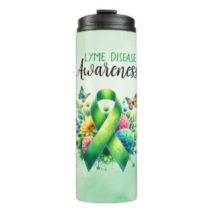 Lyme Disease Awareness Ribbon Thermosbeker