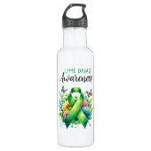 Lyme Disease Awareness Ribbon Waterfles (Voorkant)