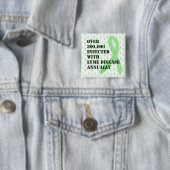 Lyme Disease Awareness Ribbons Button (In situ)