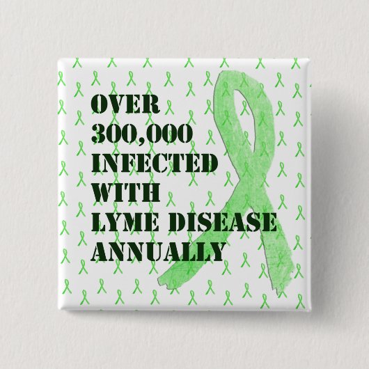 Lyme Disease Awareness Ribbons Button (Voorkant)