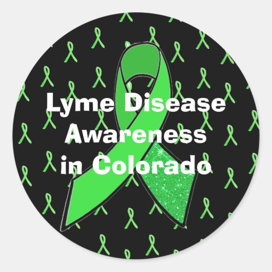 Lyme Disease Awareness Ribbons Sticker (Voorkant)