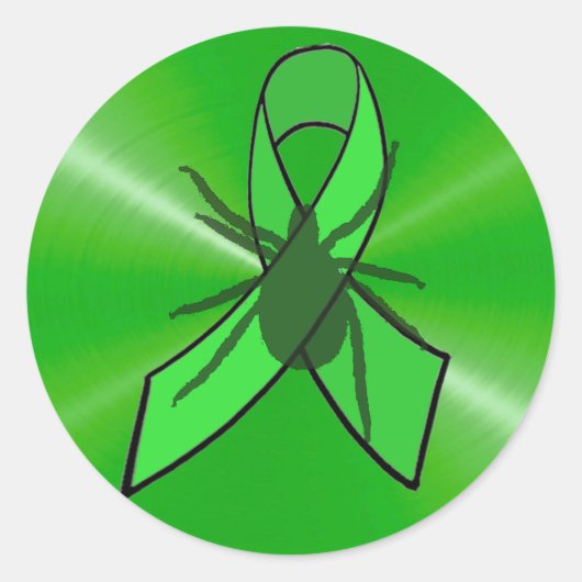 Lyme Disease Awareness Stickers met een teek (Voorkant)