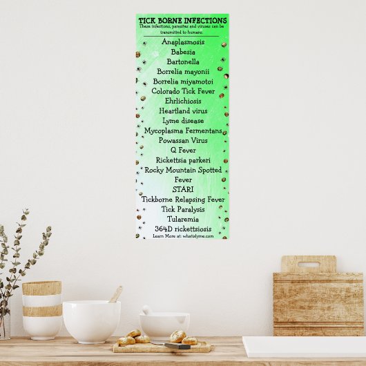Lyme Disease Awareness Tick Poster (Keuken)