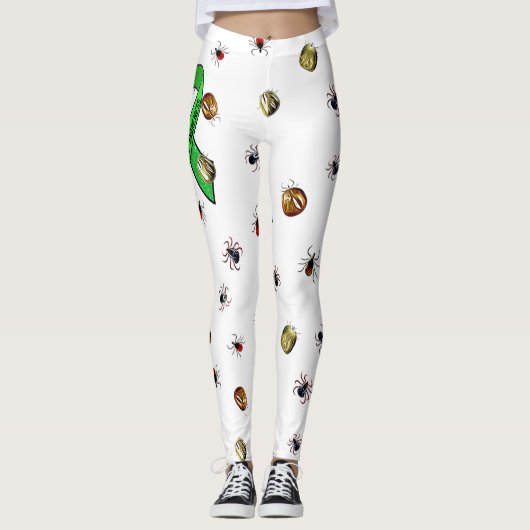 Lyme Disease Awareness Ticks Leggings (Voorkant)
