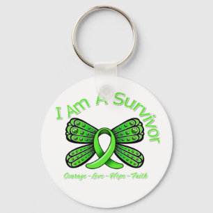 Lyme Disease Butterfly Ik ben een overlevende Sleutelhanger