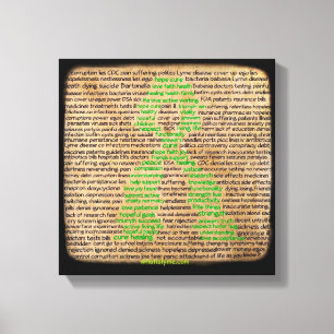 Lyme Disease Gevoelens Poster, Geweigerd, Genegeer Canvas Afdruk