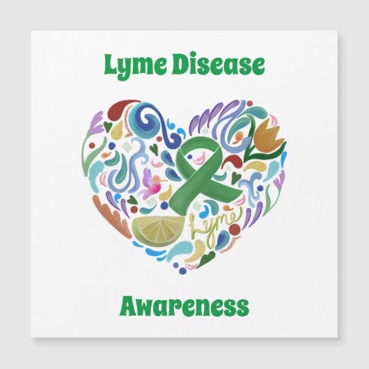 Lyme Disease Gift and Awareness Magnet (Voorkant)