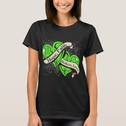 Lyme Disease Hope Dual Hearts T-shirt (Voorkant)
