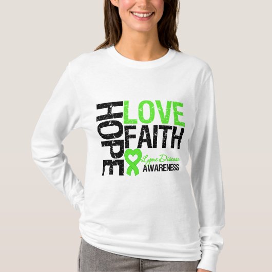 Lyme Disease Hope Faith T-shirt (Voorkant)