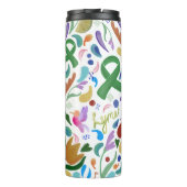 Lyme Disease ondersteunt Green Ribbon Advocate Thermosbeker (Achterkant)