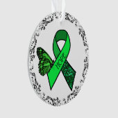 Lyme Disease Ribbon en Kerstmis Butterfly Ornament (voorkant)