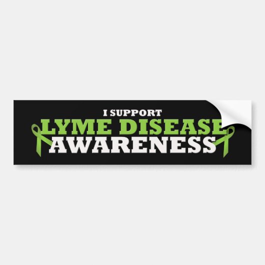 Lyme Disease Support Ribbon Bumpersticker (Voorkant)