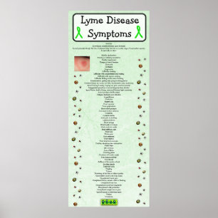 Lyme Disease Symptomen Grafiek Poster