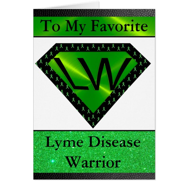 Lyme Disease Warrior Superheld Ondersteuningskaart (Voorkant)